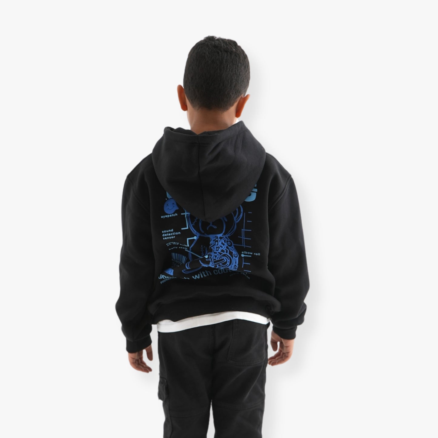 Warning Hoodie "BLACK"