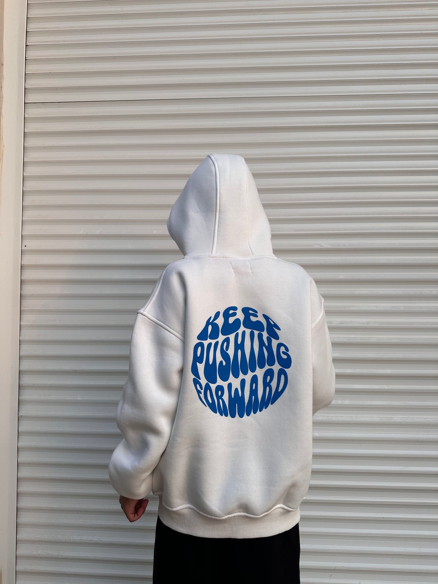 Keep Pushing Hoodie "WHITE"